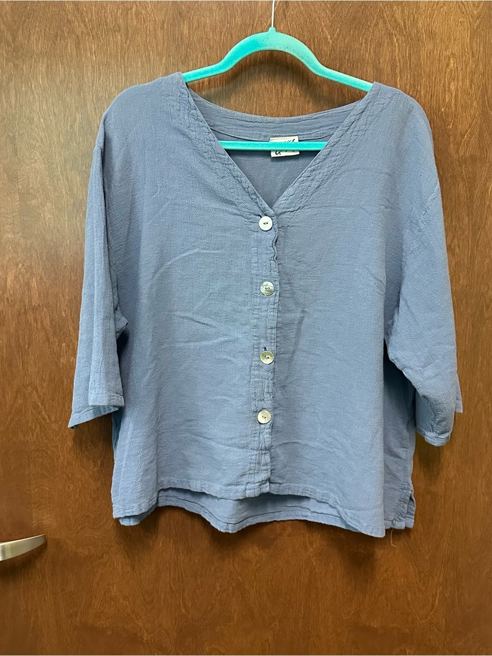 Oh My Gauze Ronnie Blouse Size 2 (12-14) 100% Cotton Cropped Oversized